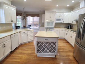 A fresh coat of paint makes a huge difference in a Kitchen