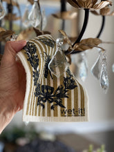 French Bee Black and Gold Swedish Cloth