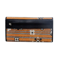 Myra S-3007 Orange and Grey Striped Wallet NEW