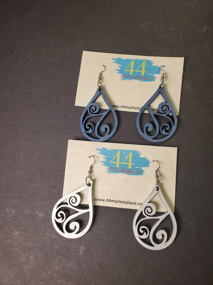 Lg Color Swirls Earrings