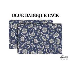 Blue Baroque Pattern Decoupage Pack