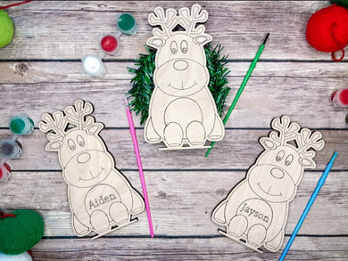 Personalized Standing Reindeer Ornament Painting Kit