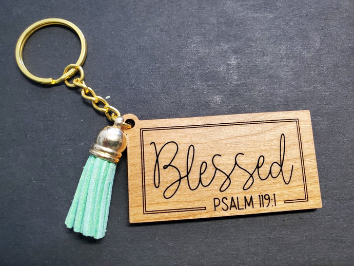Bible verse key chains with tassel